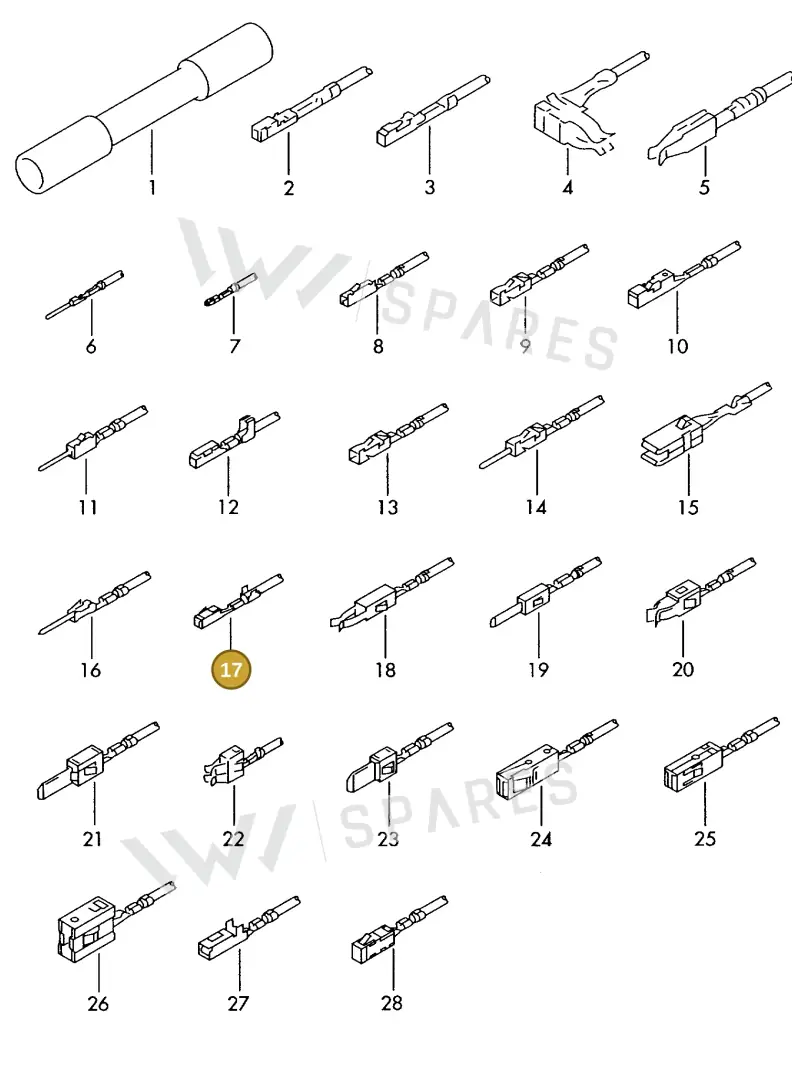 000979018E — SEAT 1J0 platform diagram 198979300, position 17