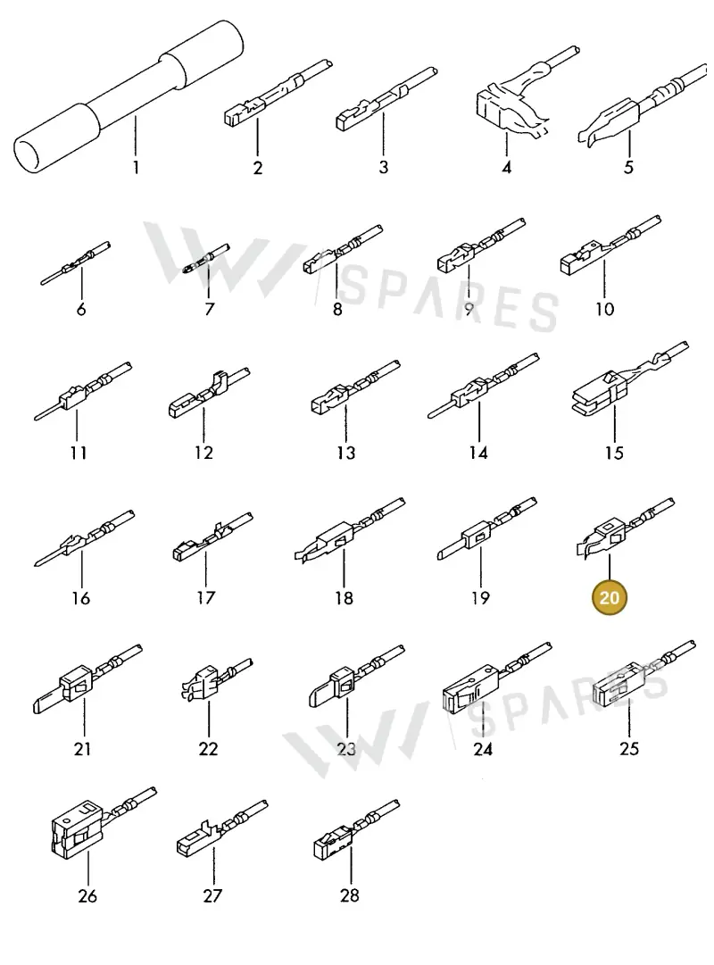 000979021EA — SEAT 1J0 platform diagram 198979300, position 20