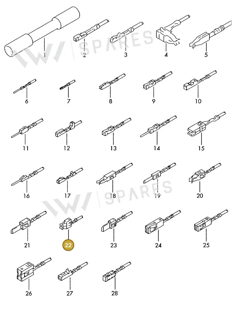 000979023E — SEAT 1J0 platform diagram 198979300, position 22