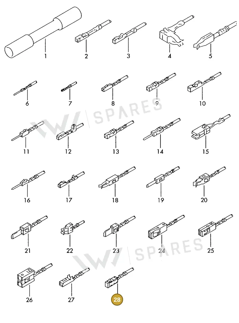 000979025E — SEAT 1J0 platform diagram 198979300, position 28