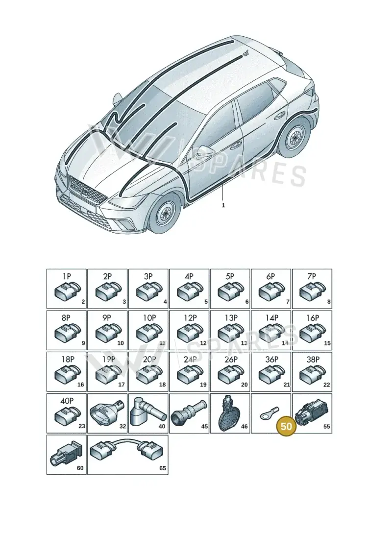 000979230E — SEAT Arona FR (2017-) diagram 835971082, position 50