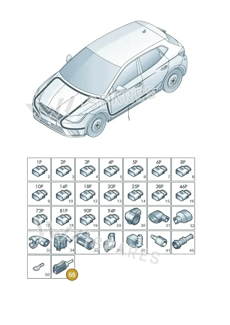000979243E — SEAT Arona FR (2017-) diagram 835971080, position 55