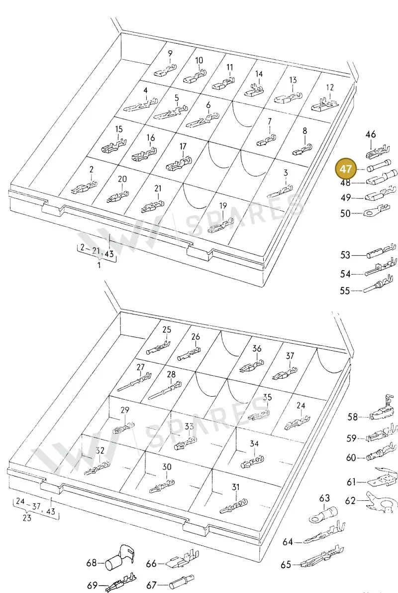 000979941 — SEAT TOLEDO        SEAT MOD.97>99 (1996-1999) diagram 198974500, position 47