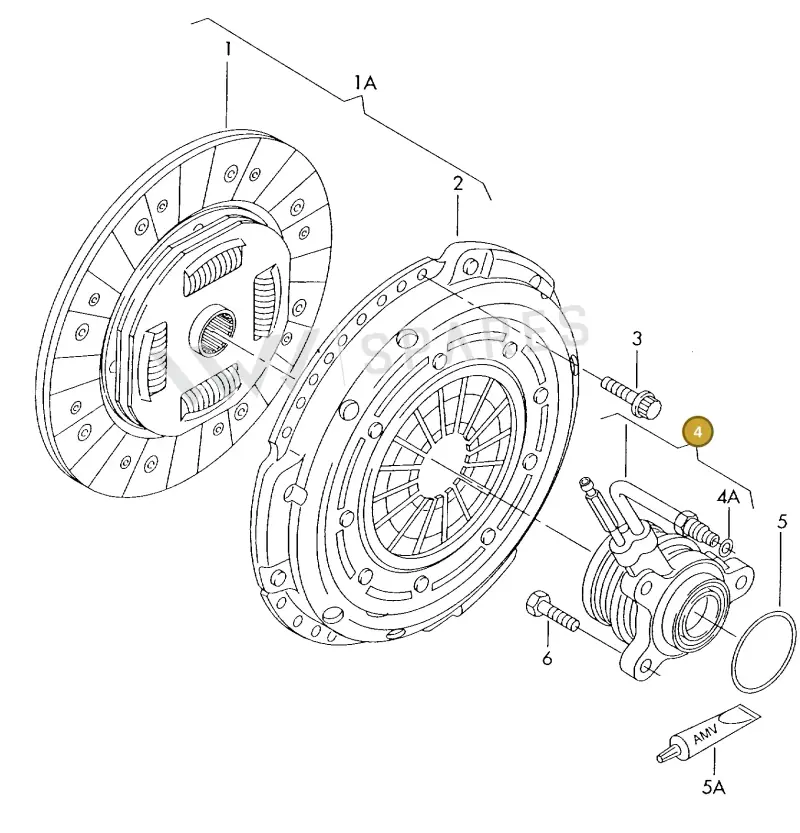 006141165C — SEAT ALHAMBRA (1996-2000) diagram 162141100, position 4