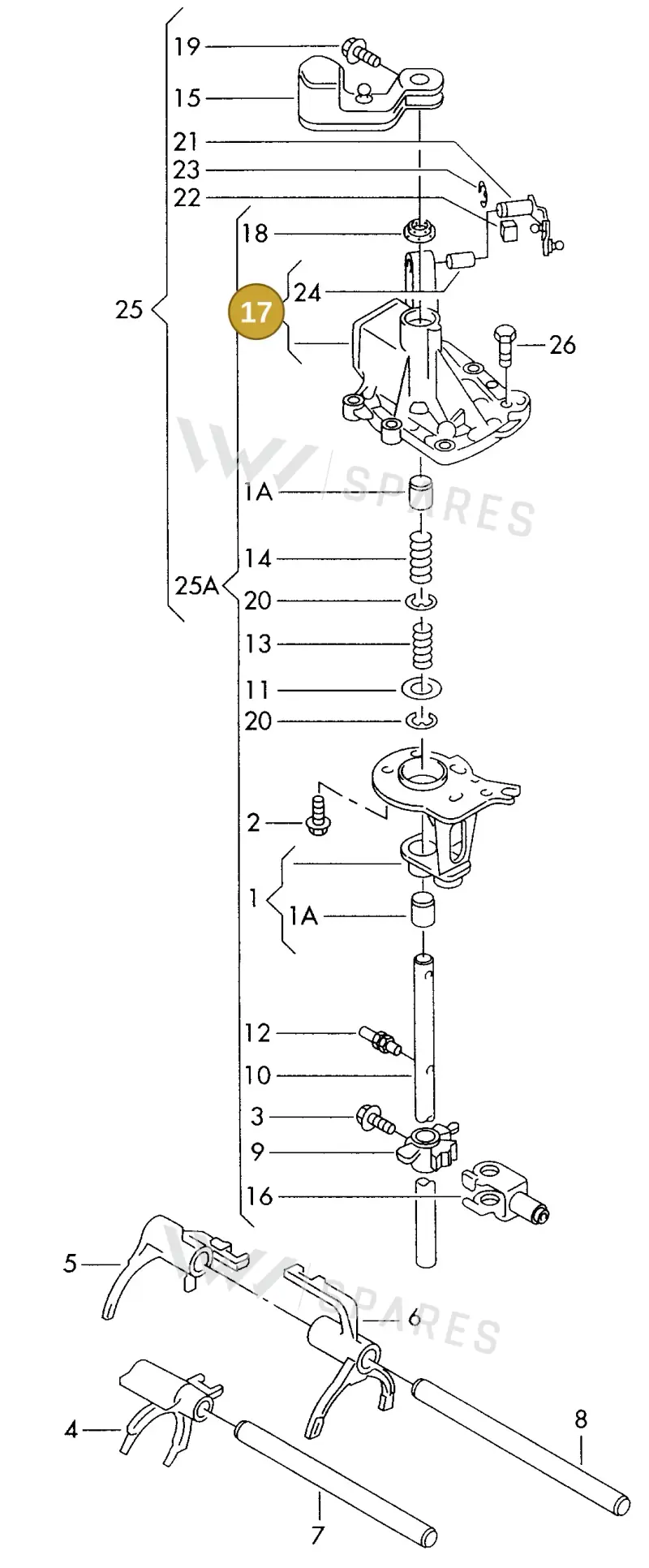 006301231A — SEAT ALHAMBRA (1996-2000) diagram 162311820, position 17