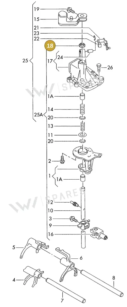 006311109 — SEAT ALHAMBRA (1996-2000) diagram 162311820, position 18