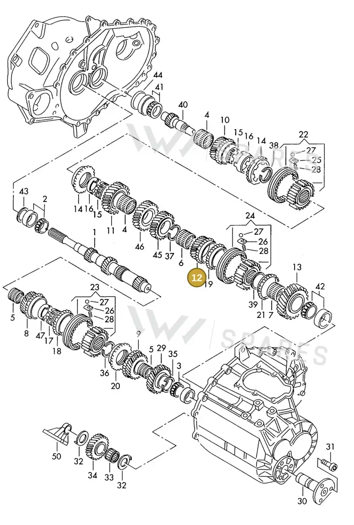 006311158A — SEAT ALHAMBRA (1996-2000) diagram 162311100, position 12
