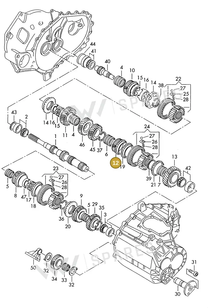 006311158C — SEAT ALHAMBRA (1996-2000) diagram 162311100, position 12