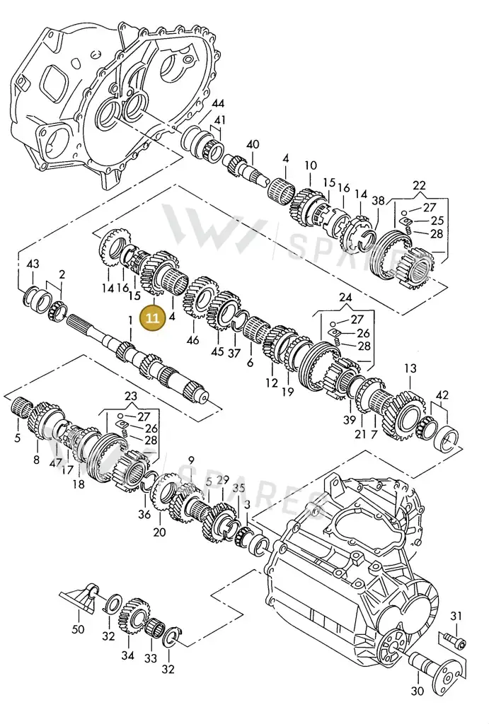 006311260 — SEAT ALHAMBRA (1996-2000) diagram 162311100, position 11