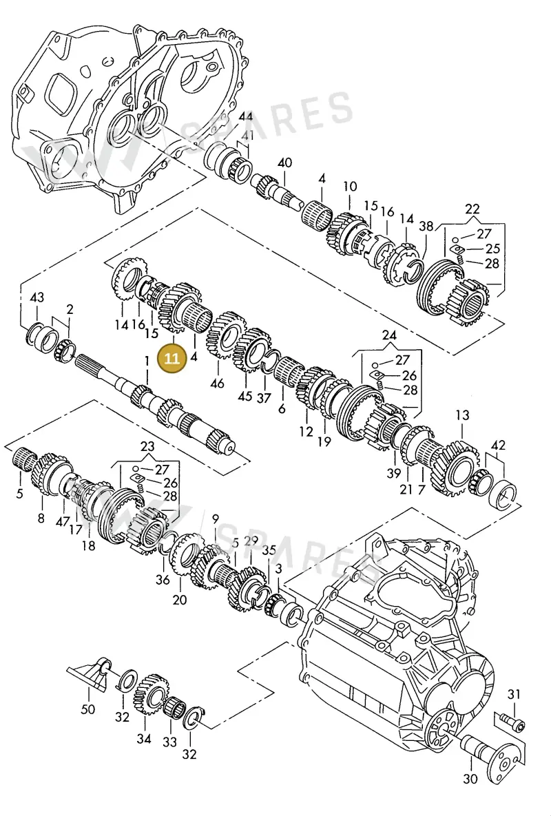 006311260 — SEAT ALHAMBRA (1996-2000) diagram 162311100, position 11
