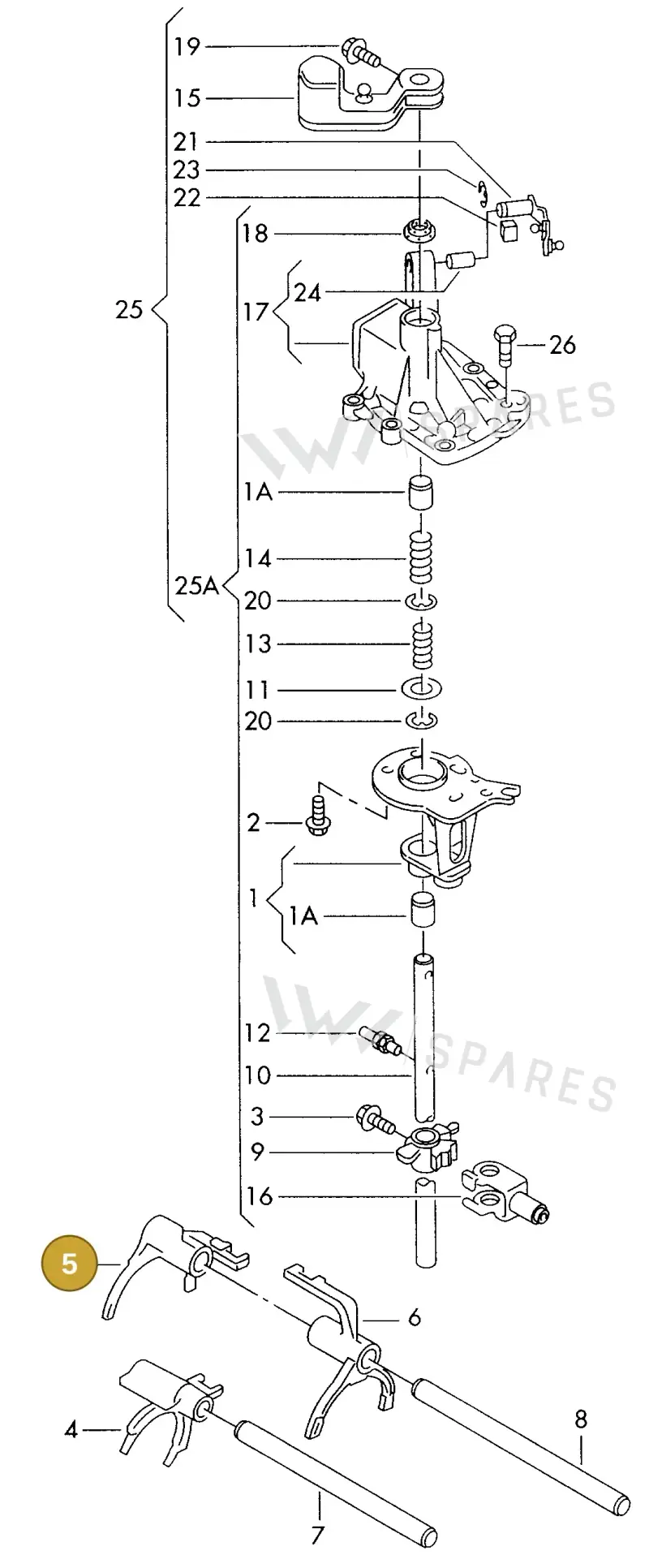 006311798J — SEAT ALHAMBRA (1996-2000) diagram 162311820, position 5