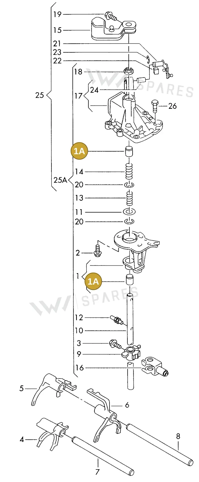 006311842 — SEAT ALHAMBRA (1996-2000) diagram 162311820, position 1A