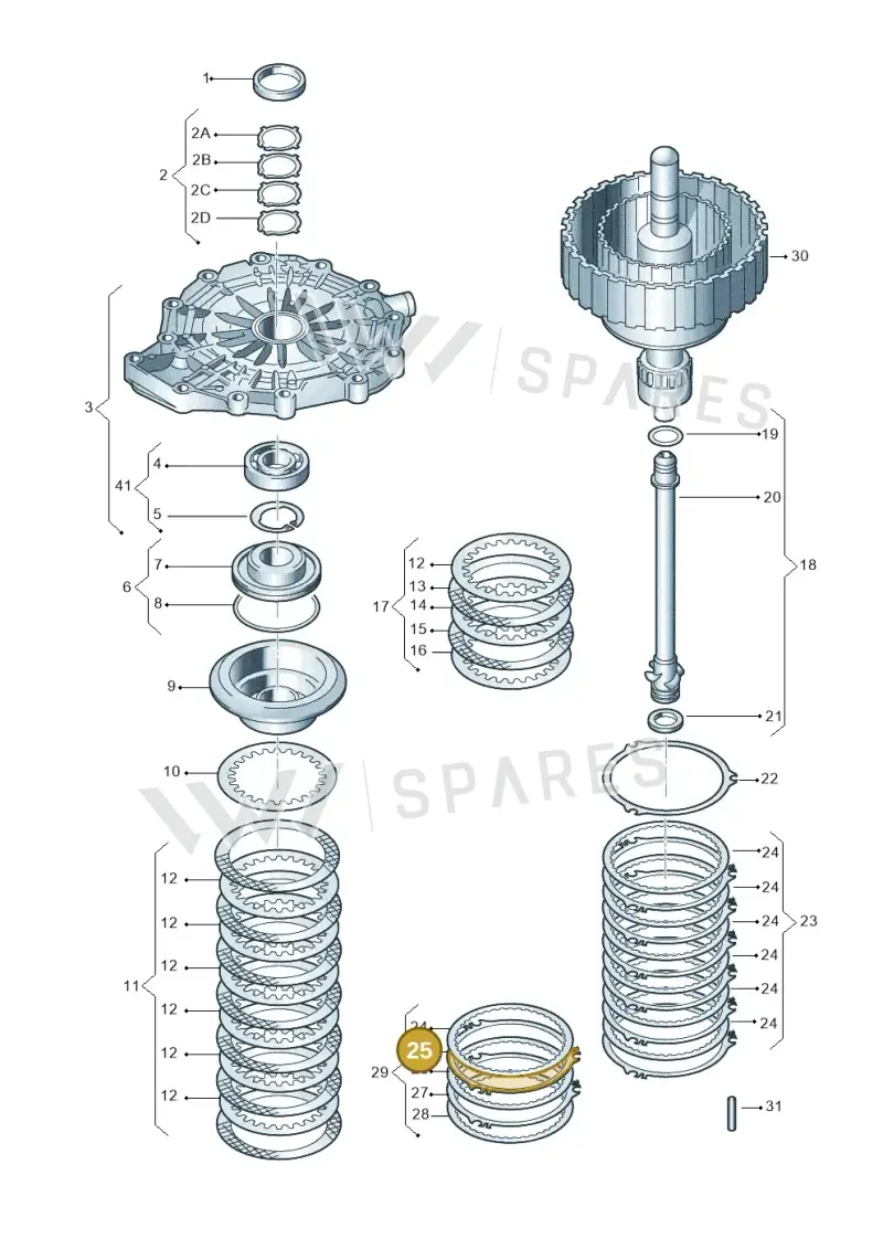 01J323139D — SEAT Exeo ST Reference (2008-2011) diagram 249323100, position 25