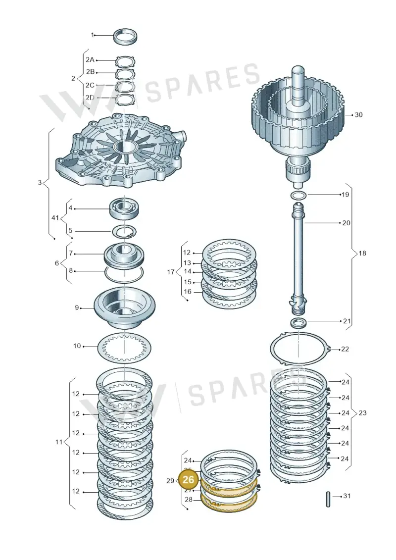 01J323139F — SEAT Exeo ST Reference (2008-2011) diagram 249323100, position 26