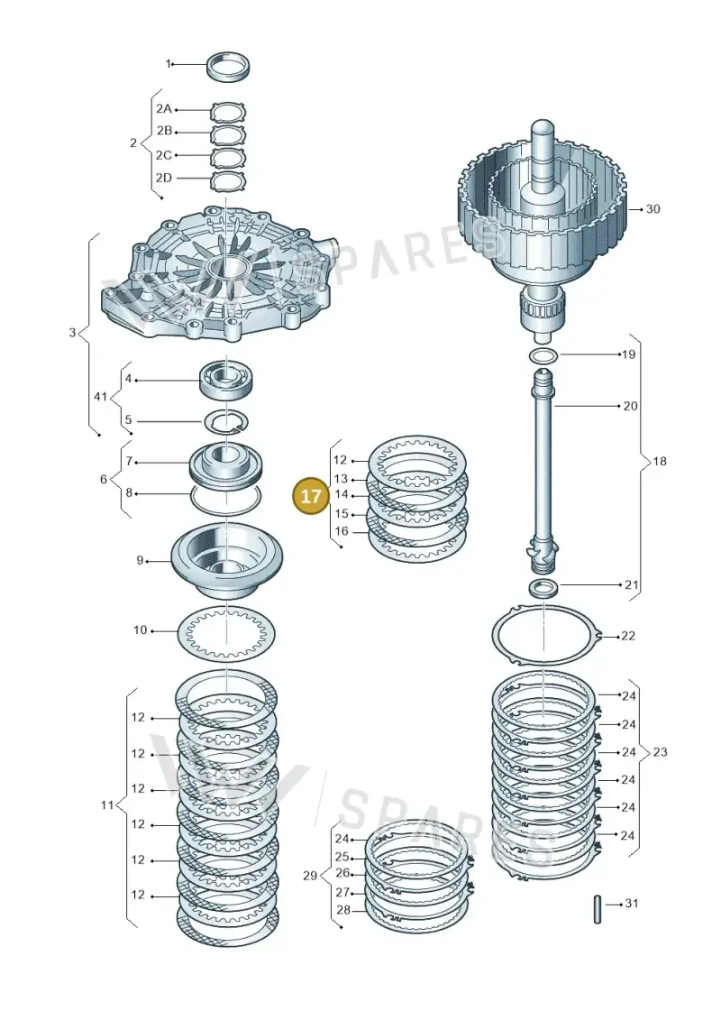 01J398941 — SEAT Exeo ST Reference (2008-2011) diagram 249323100, position 17