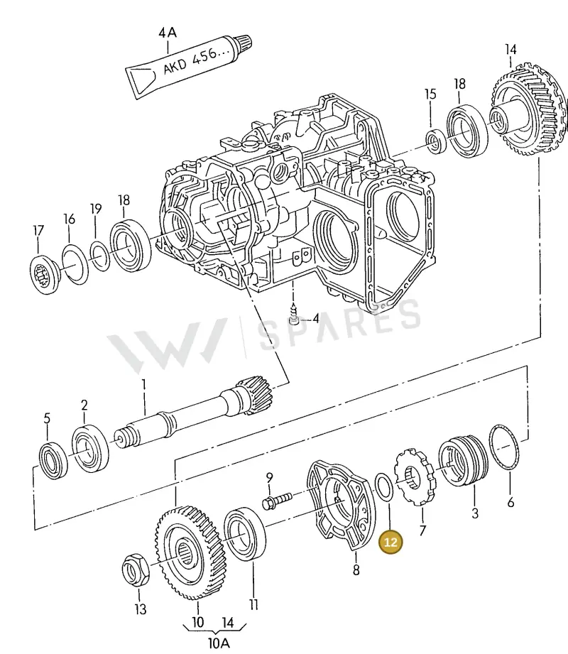 01M323875BJ — SEAT TOLEDO        SEAT MOD.97>99 (1996-1999) diagram 121323700, position 12