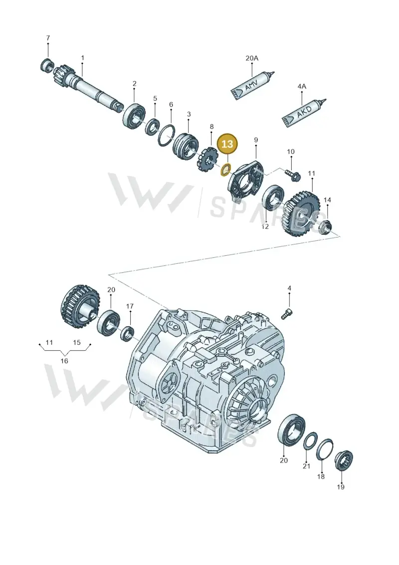 01M323875BK — SEAT ALHAMBRA/4MOTION (2005-) diagram 117323700, position 13