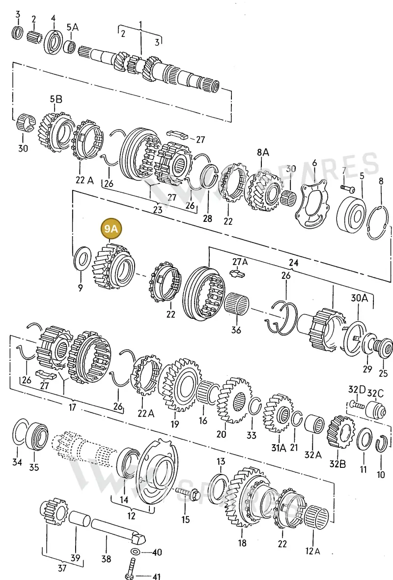 020311159D — SEAT TOLEDO            SEAT (1991-1996) diagram 121311340, position 9A