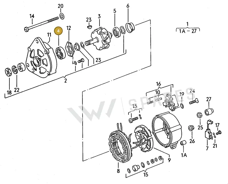 021903221D — SEAT TOLEDO            SEAT (1991-1996) diagram 084161000, position 4