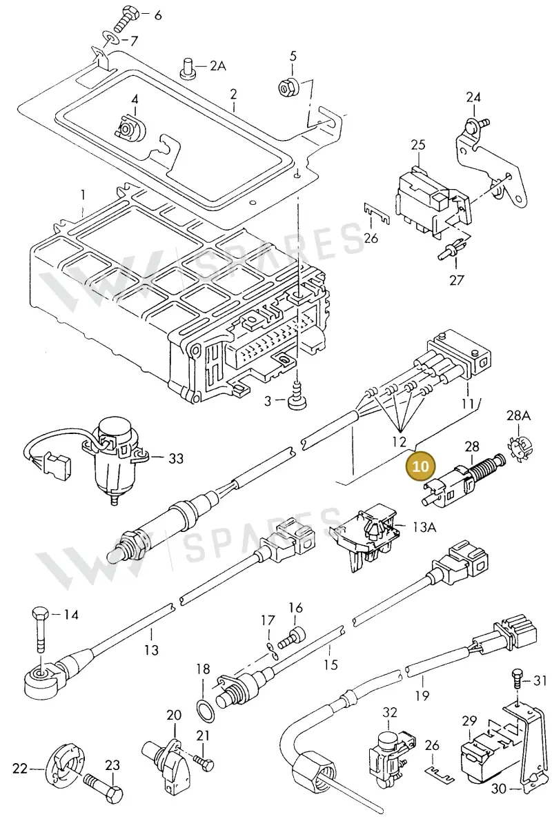 021906265N — SEAT IBIZA/CORDOBA/VARIO (1996-1999) diagram 121906100, position 10