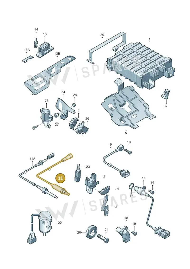 021906265R — SEAT ALHAMBRA (1996-2000) diagram 162906100, position 11
