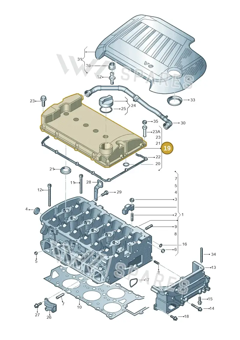 022103429H — SEAT TOLEDO/LEON/LEON-4 (2001-2006) diagram 194103650, position 19