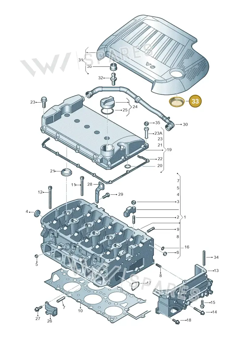 022133287C — SEAT TOLEDO/LEON/LEON-4 (2001-2006) diagram 194103650, position 33