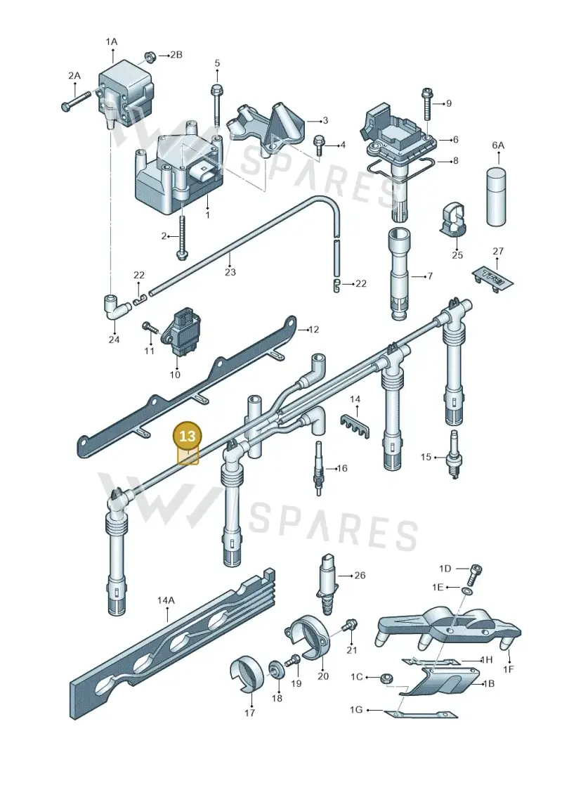 022905430AA — SEAT TOLEDO/LEON/LEON-4 (2001-2006) diagram 649905000, position 13