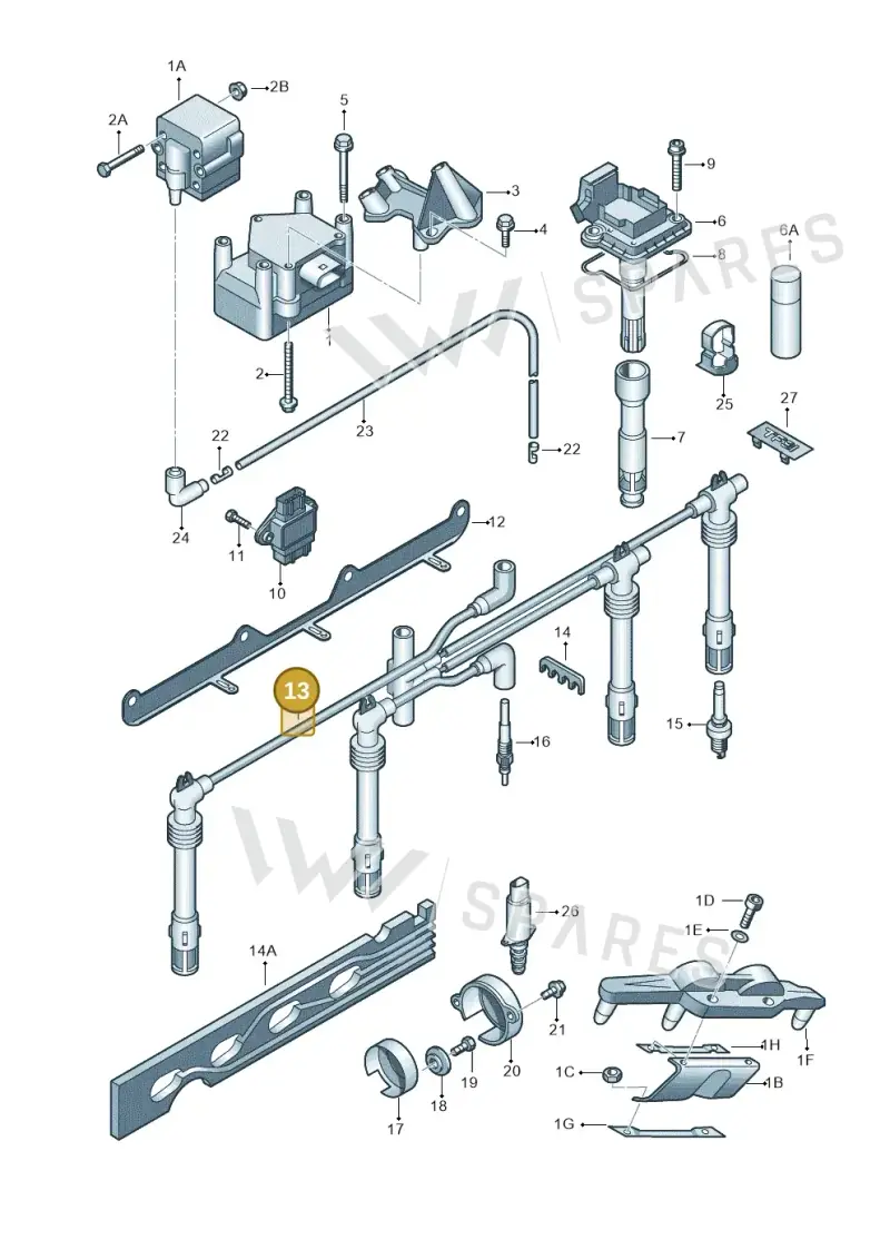 022905430AC — SEAT TOLEDO/LEON/LEON-4 (2001-2006) diagram 649905000, position 13