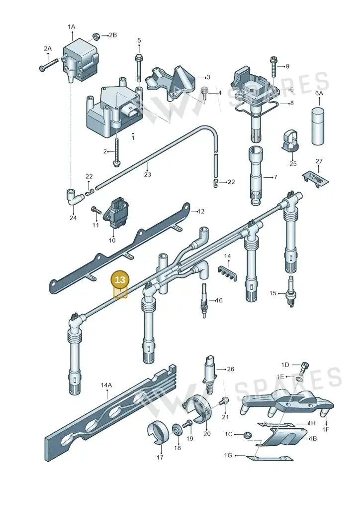 022905430AD — SEAT TOLEDO/LEON/LEON-4 (2001-2006) diagram 649905000, position 13