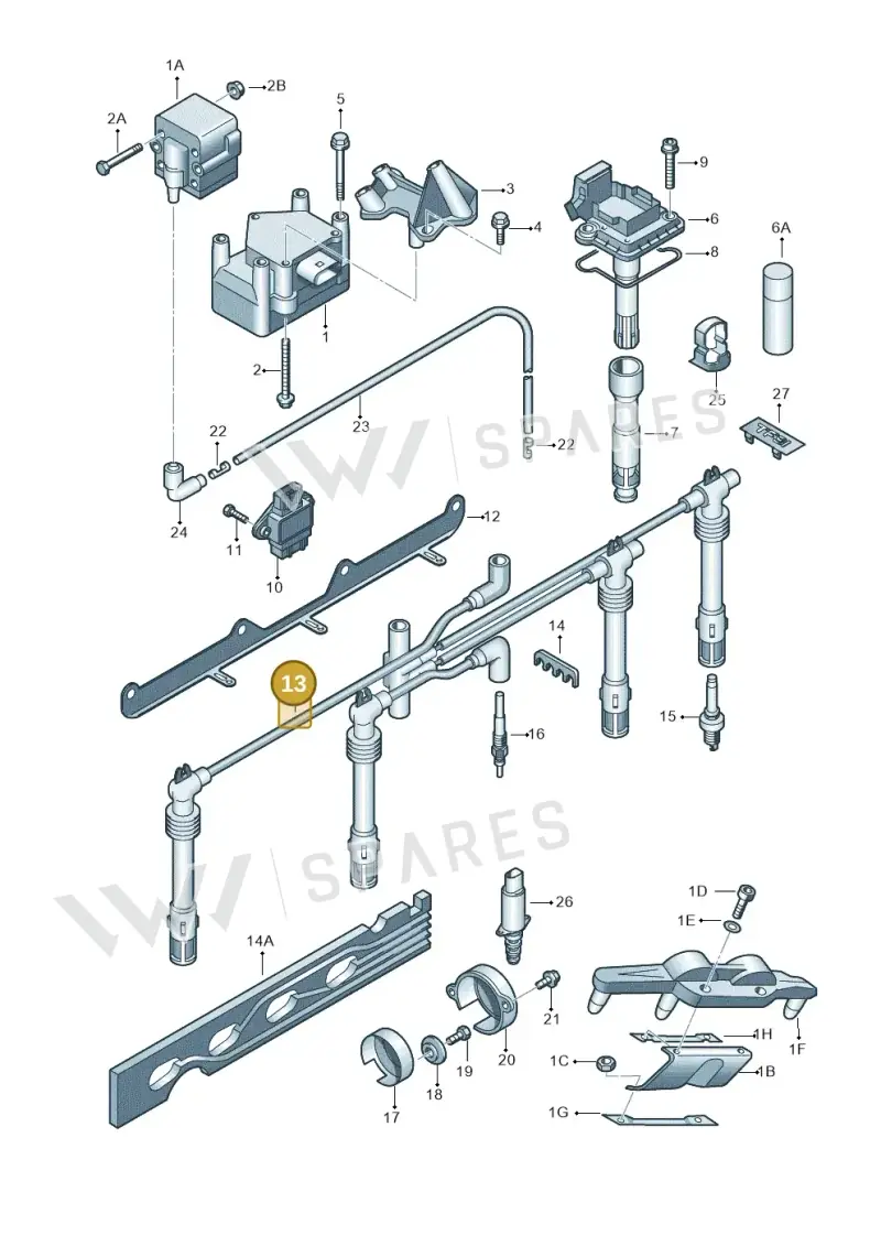 022905430AD — SEAT TOLEDO/LEON/LEON-4 (2001-2006) diagram 649905000, position 13