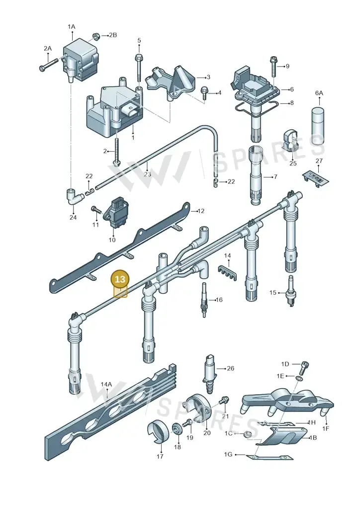 022905430AE — SEAT TOLEDO/LEON/LEON-4 (2001-2006) diagram 649905000, position 13