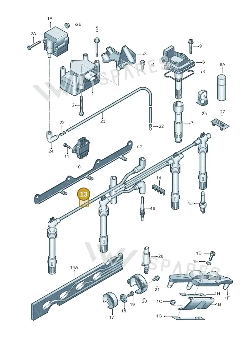 022905430AE — SEAT TOLEDO/LEON/LEON-4 (2001-2006) diagram 649905000, position 13