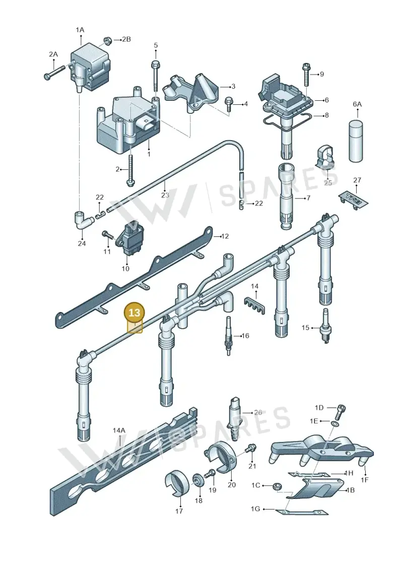 022905430F — SEAT TOLEDO/LEON/LEON-4 (1998-2001) diagram 649905000, position 13