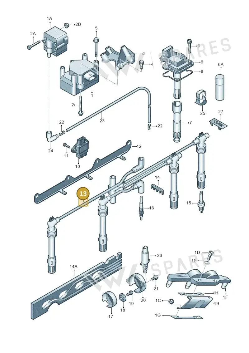 022905430T — SEAT TOLEDO/LEON/LEON-4 (2001-2006) diagram 649905000, position 13