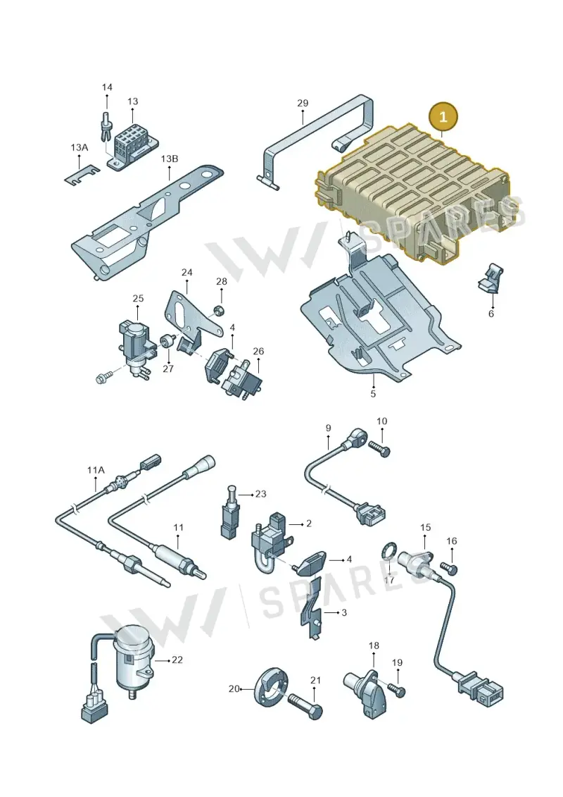 022906032BA — SEAT ALHAMBRA/4MOTION (2000-2002) diagram 162906100, position 1