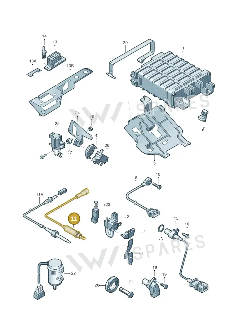 022906262M — SEAT Alhambra (2006-2010) diagram 162906100, position 11