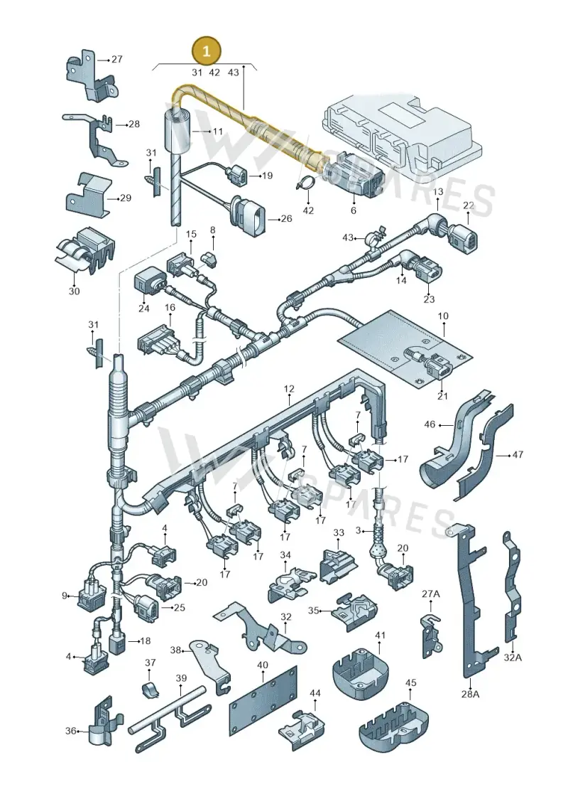 022971627L — SEAT TOLEDO/LEON/LEON-4 (2001-2006) diagram 203971170, position 1