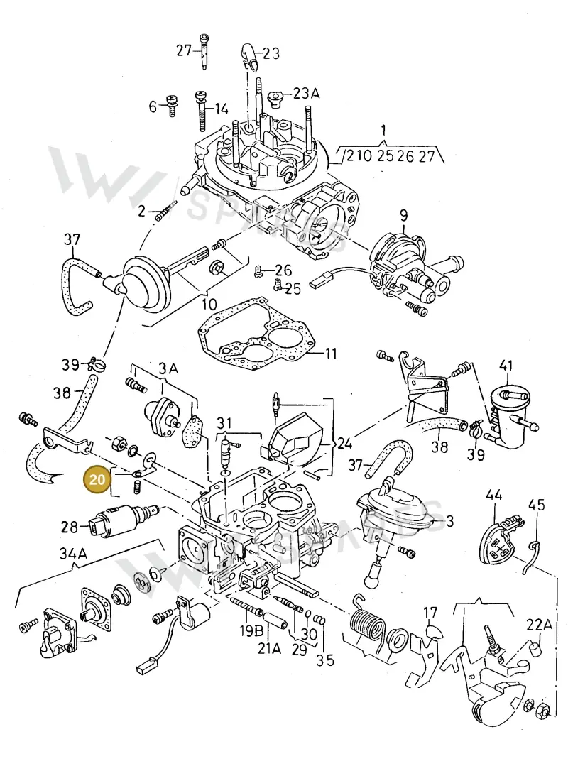 025129343H — SEAT Ibiza/Cordoba (SEAT) (1992-1996) diagram 138129000, position 20