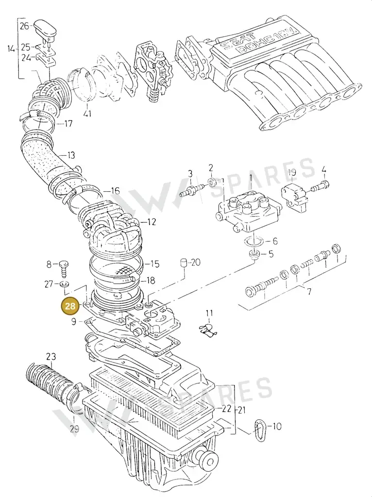026133471 — SEAT TOLEDO            SEAT (1991-1996) diagram 130133500, position 28