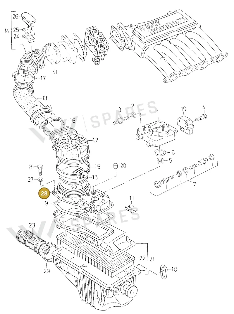 026133471 — SEAT TOLEDO            SEAT (1991-1996) diagram 130133500, position 28