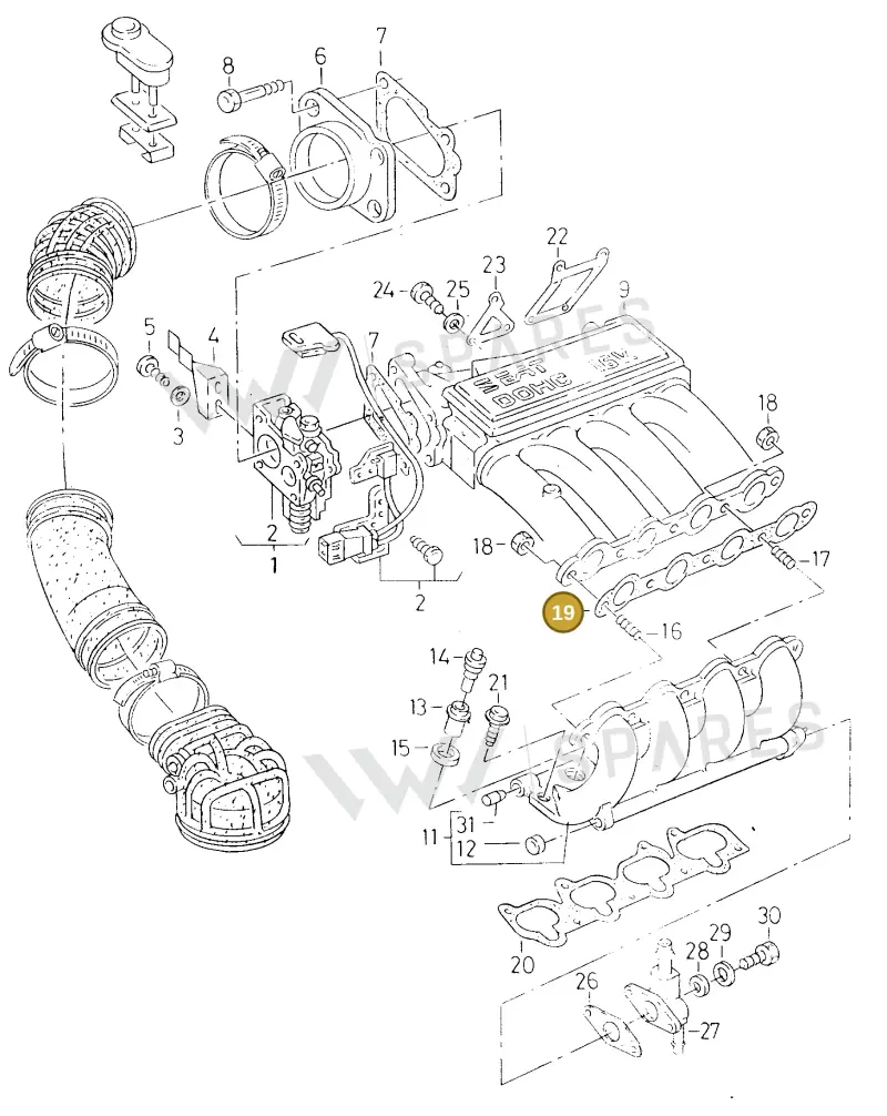 027129717D — SEAT TOLEDO            SEAT (1991-1996) diagram 130133450, position 19