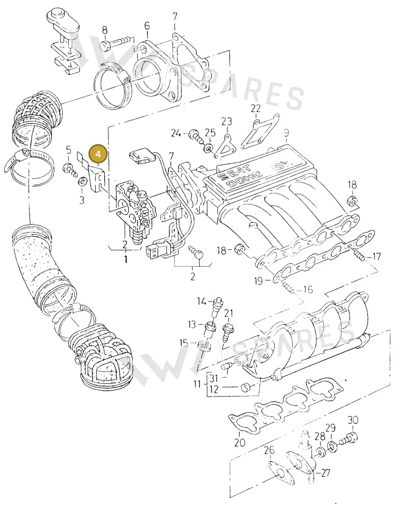 027133207B — SEAT TOLEDO            SEAT (1991-1996) diagram 130133450, position 4