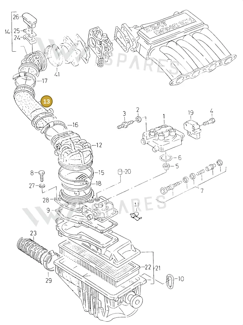 027133373Q — SEAT TOLEDO            SEAT (1991-1996) diagram 130133500, position 13