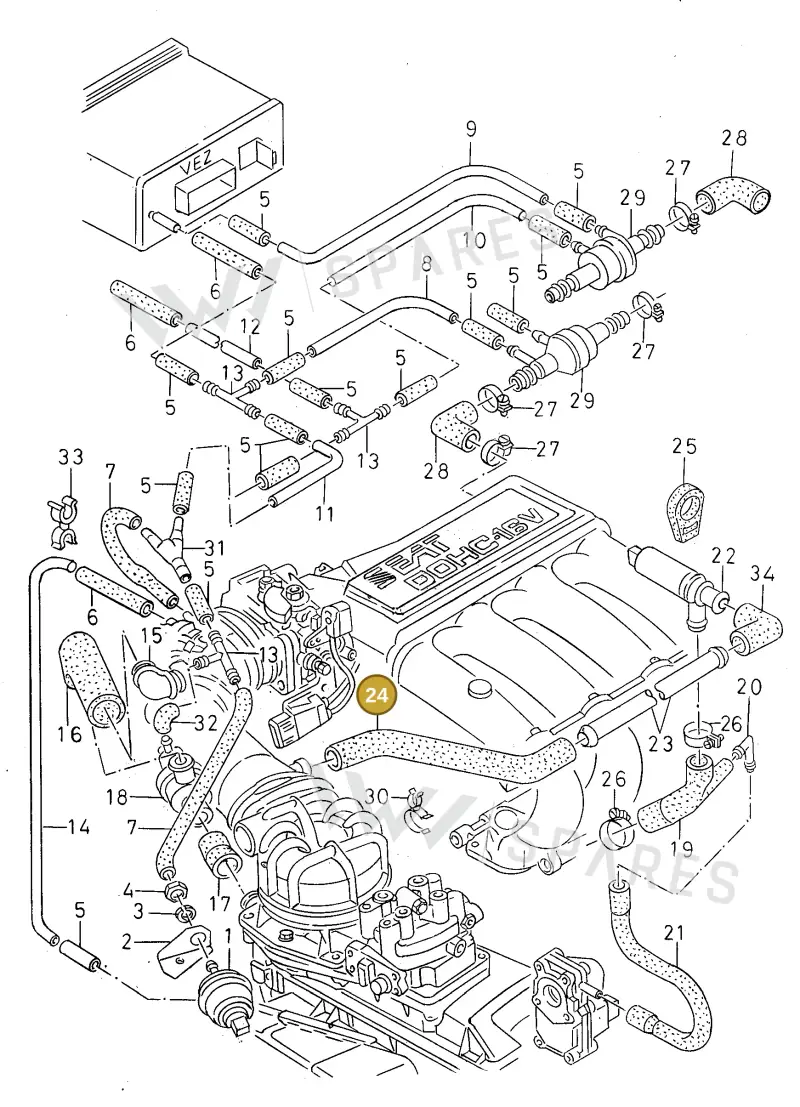 027133997S — SEAT TOLEDO            SEAT (1991-1996) diagram 130133820, position 24