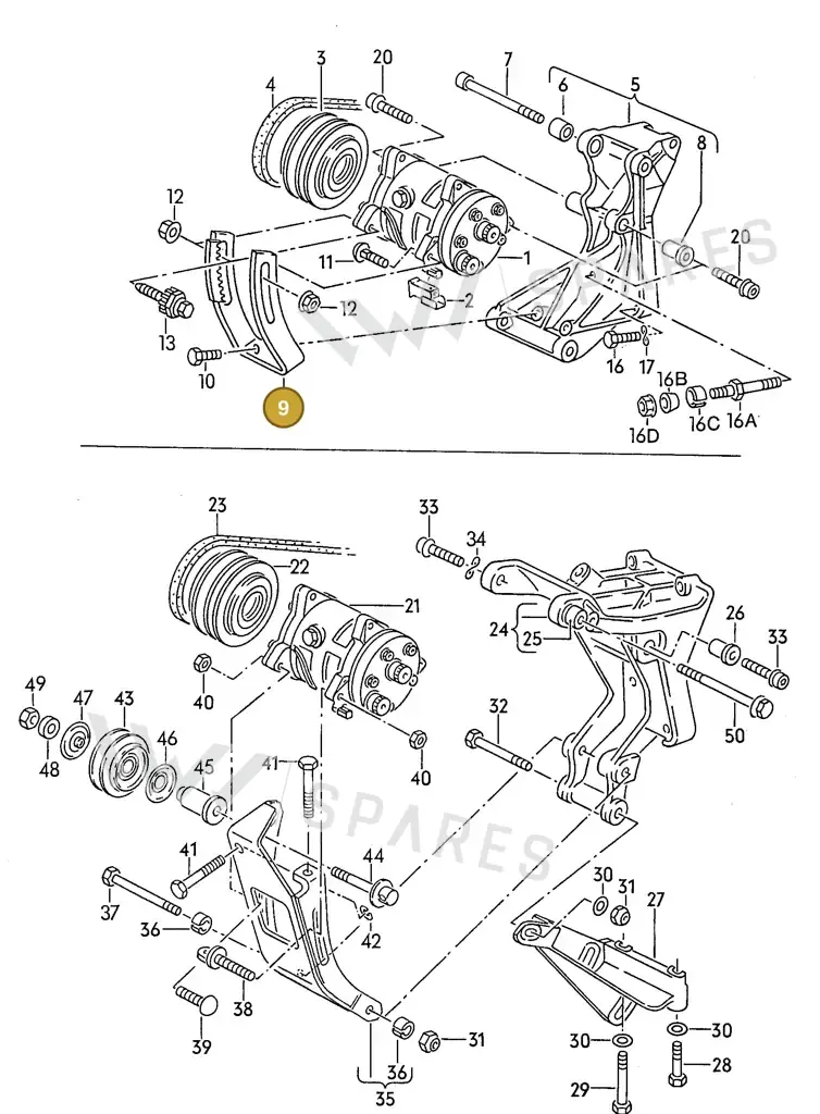 027260917A — SEAT TOLEDO SEAT (1991-1996) diagram 084058000, position 9