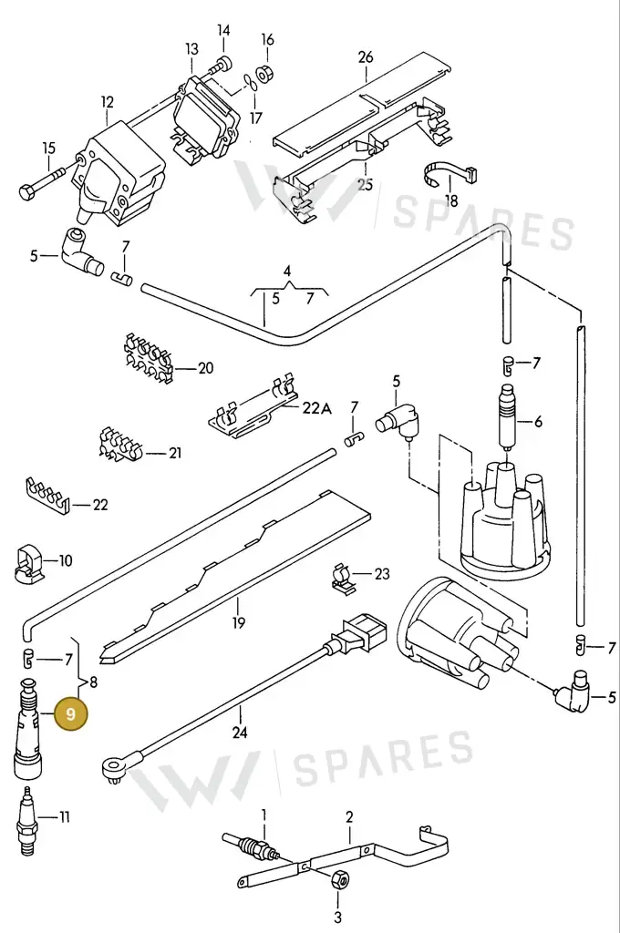 027905447 — SEAT TOLEDO SEAT MOD.97>99 (1996-1999) diagram 121905100, position 9