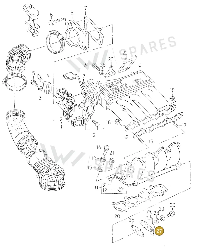 027906175D — SEAT TOLEDO            SEAT (1991-1996) diagram 130133450, position 27
