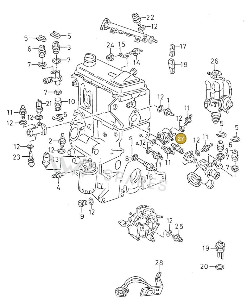 027919369B — SEAT TOLEDO SEAT (1991-1996) diagram 130919670, position 27