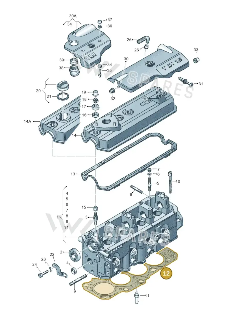 028103383BR — SEAT AROSA (2003-2004) diagram 121103450, position 12